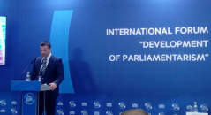 5 June 2018 National Assembly Deputy Speaker Djordje Milicevic at the International Forum for the Development Parliamentarianism